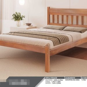 Cama de madeira maciça Madeira sucupira